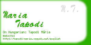 maria tapodi business card